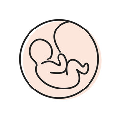 Embryo child birth icon symbol design vector