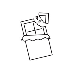 Sweet Chocolate Bar Icon Symbol Design Vector