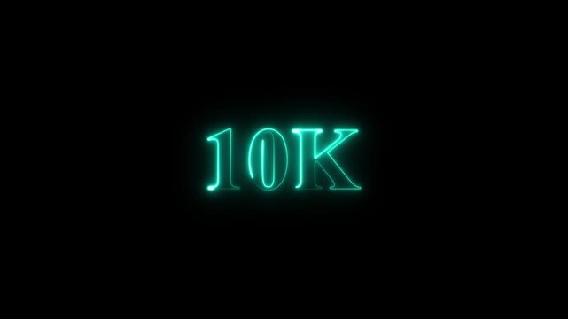 10K.Congratulations. subscribers. neon number. Alpha channel animation in Easy to put into any video. neon 10k Follower neon Text And Firework Animation Subscribers,9k Subscription Animation Videos