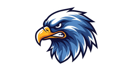 Fierce blue eagle mascot ready for your sports team, esports league, or brand identity, conveying strength, determination, and competitive spirit, modern design