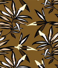 Obraz premium abstract, vector, monochrome, big flowers, all over textiles design, illustration digital image can be used for wrapping paper,allover