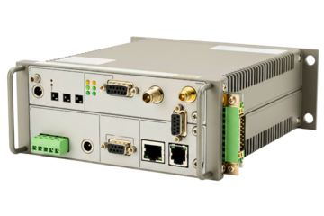Rack-mount electronic measurement and control unit for industry isolated with transparent background