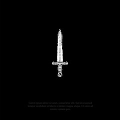 dystopian sword retro pixel art
