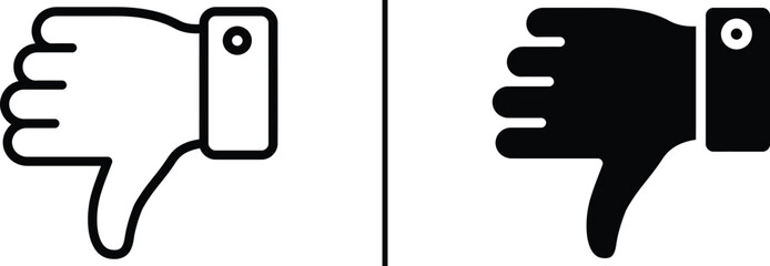 Thumb Down Icon, Dislike Symbol, Negative Feedback Vector