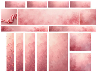 Elegant Pink Background Bundle for Display Ads