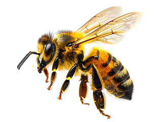 bee on white background