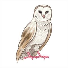 Owl Hand Drawn Vector Illustration 1.eps