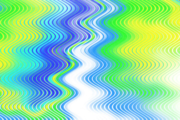 Illustration of a vibrant abstract background featuring a harmonious blend of blue, green, and yellow hues with dynamic wave patterns, creating a visually stunning composition