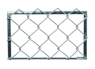 Chain link fence pattern isolated on transparent background