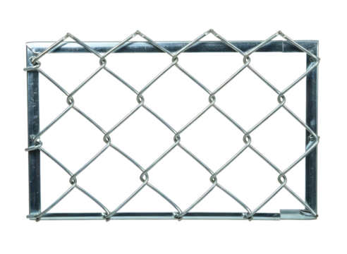 Chain link fence pattern isolated on transparent background - Powered by Adobe