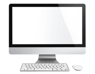 lcd monitor isolated on white
