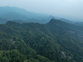 Aerial view of landscape in dujiangyan,Sichuan province,China