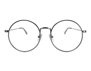 glasses on white background