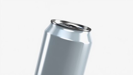 Obraz premium Close-up aluminum can with a sleek, reflective surface