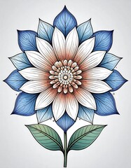 Detailed illustration of a stylized flower