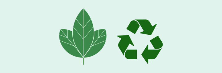 Green minimalist eco shopping icons – Perfect for zero waste campaigns, sustainable brand design, or eco packaging projects