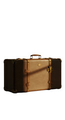 Realistic Vintage Suitcase Isolated on Black Transparent Background