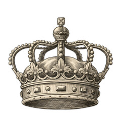 Realistic Vintage Crown Illustration With Transparent Background