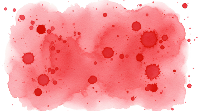 Red watercolor splash background with splatters isolated - Powered by Adobe