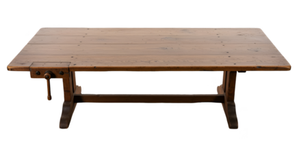 Rustic Wooden Table Isolated On Transparent Background