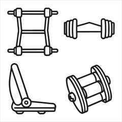 A Sleek Ergonomic Fitness Equipment Set, Designed for Maximum Strength Training and Cardio Endurance in a Modern Home Gym for Total Wellness.