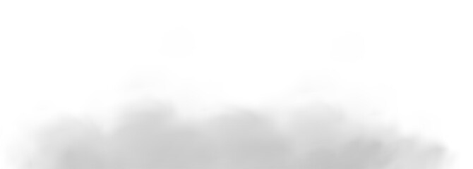 White cloud and smoke explosion with steam and mist elements for pollution or nature-themed abstract vector illustration on transparent background.