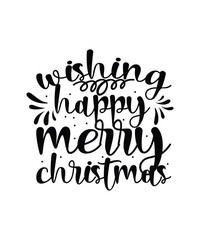 Fototapeta premium Wishing Happy Merry Christmas Quote Typography Design.
