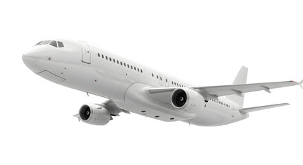 Obraz premium White Airplane Isolated Transparent Background 3D Render