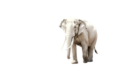 White Elephant Isolated Background Realistic Realistic Photo