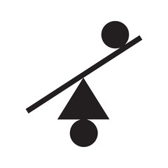 Precarious balance of stacked geometric shapes. Abstract conceptual illustration of stability, risk, and equilibrium.
