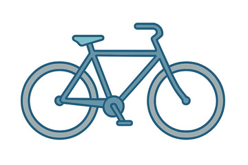 Fototapeta premium Simple stylized bicycle profile representing sustainable transportation and urban mobility