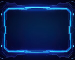 Video Play Overlay. Abstract GUI Border Frame for Live Stream Webcam Broadcast