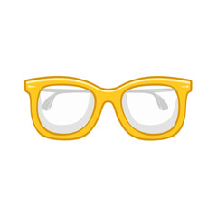Vibrant Yellow Framed Eyeglasses Illustration Retro Style Optical Accessory
