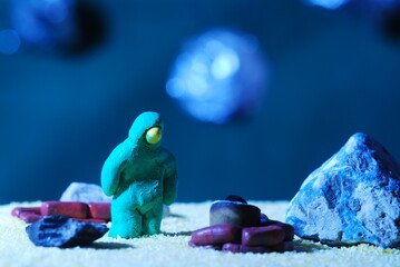 Plasticine character, astronaut