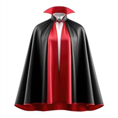 Dracula-themed vampire cape with bat collar and blood accents for halloween costume design