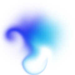 Abstract Blue Neon Light Spiral With Soft Edges For Modern Art and Technology on transparent background