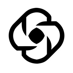 Abstract black and white geometric shape