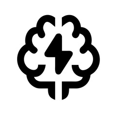 Creative brain icon, symbolizing innovative thinking process