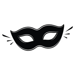 Mysterious black masquerade mask with sparkle accents for festive events and parties