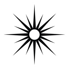Abstract radiant starburst symbol geometric design graphic art element