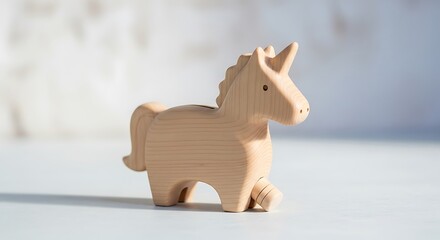 Wooden Unicorn Toy - A Symbol of Imagination and Wonder.