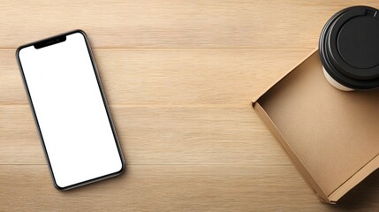 Modern Food Delivery Scene with Smartphone Mockup