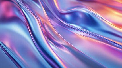 Naklejka premium Colorful smooth fabric texture with flowing waves for artistic design and luxury