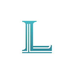 L Letter Logo Monogram Vector