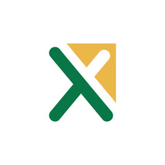 Modern Letter X with Arrow Logo Design