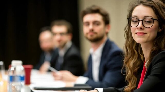Business meeting, people in conference, professional discussion, possible stock photo use