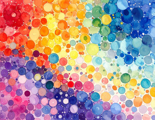 Colorful watercolor dots pattern as abstract background