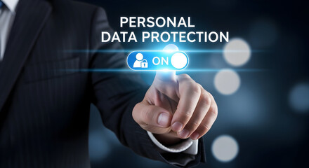 Fototapeta premium Safeguarding personal information and ensuring robust data protection measures are in place is crucial for maintaining trust and security online now.