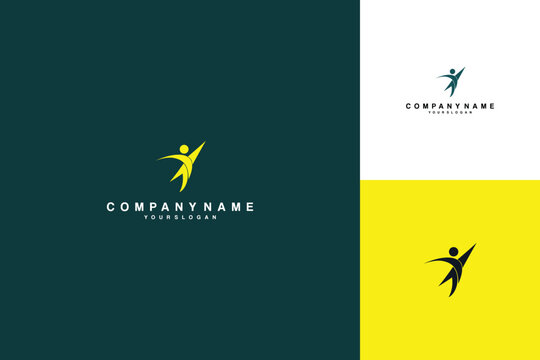 Abstract Person Logo Design for Business and Creative Ventures.
