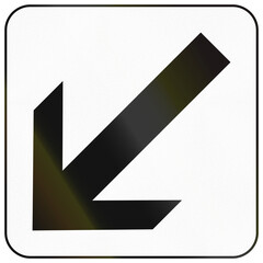 Additional road sign panel used in France - To the left